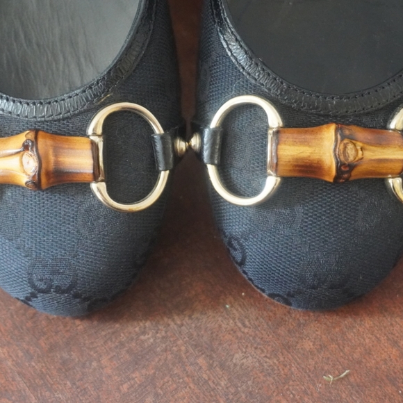 Gucci black ballet flats EUC Authentic Horse-bit Style - Picture 8 of 9